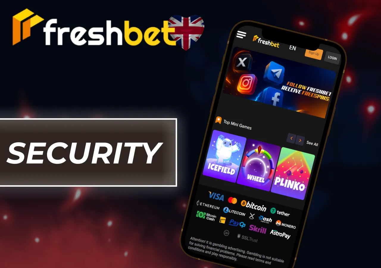 Security measures implemented to protect user data for players in the United Kingdom.