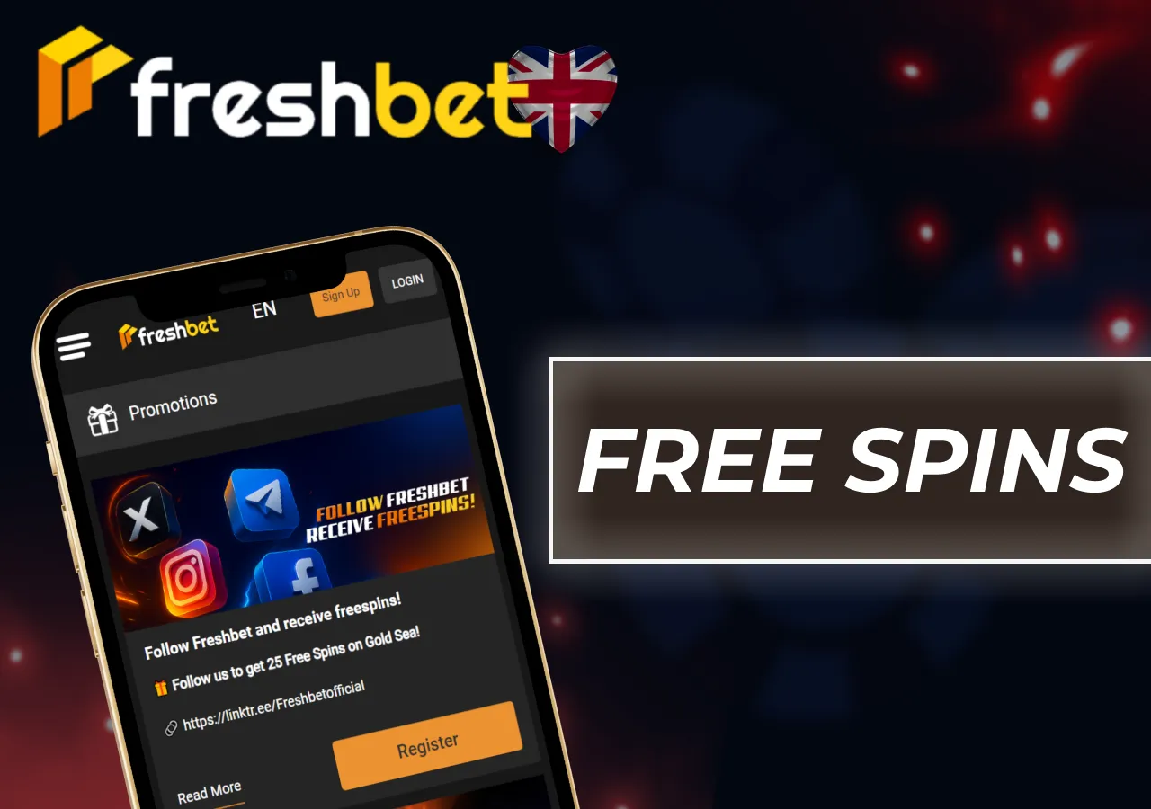 Information about free spins packages and the slot games where they apply.